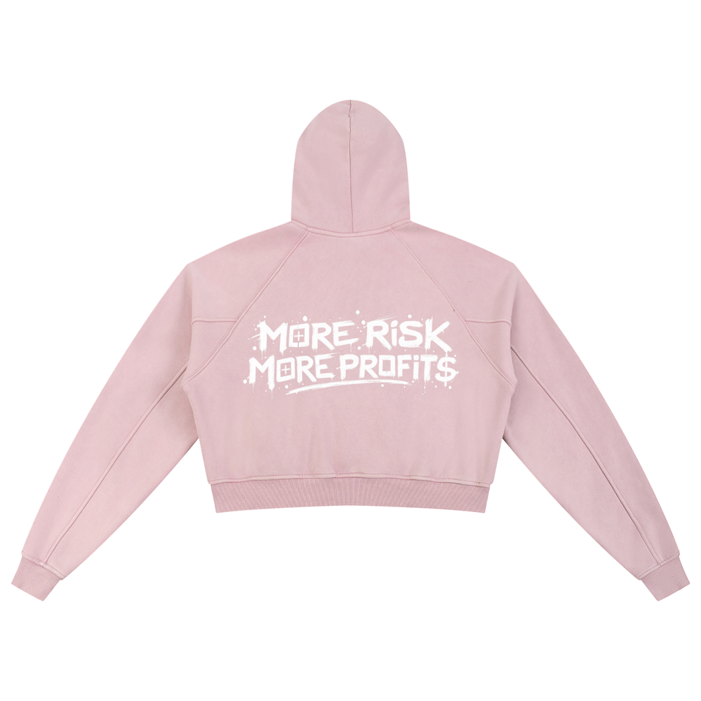 “More Risk” Women’s Cropped Hoodie
