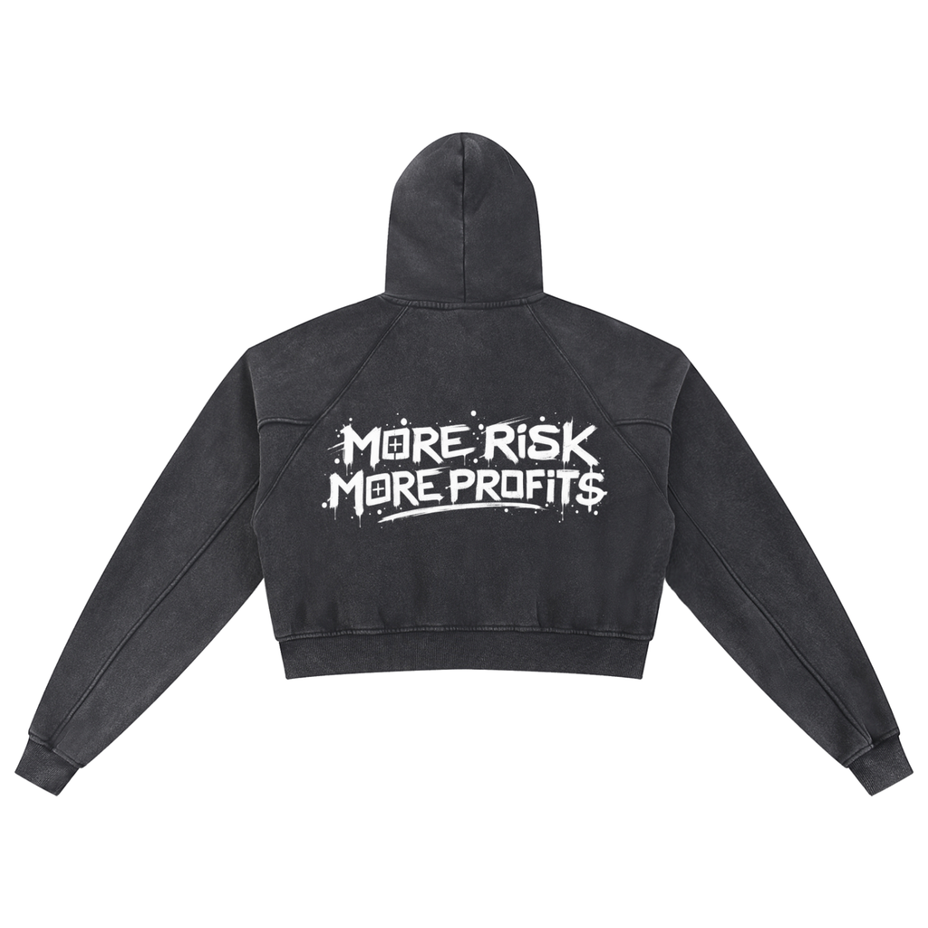 “More Risk” Women’s Cropped Hoodie