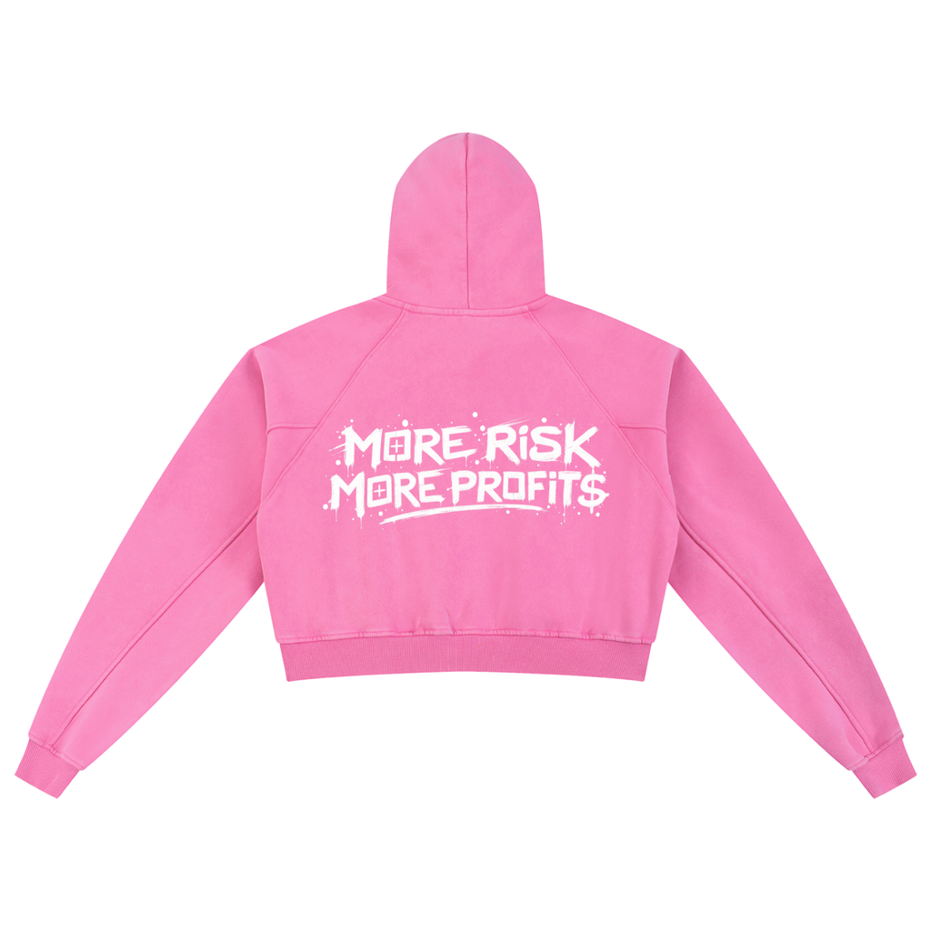 “More Risk” Women’s Cropped Hoodie