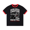 Contrast Edge Ribbed Crewneck T-Shirt